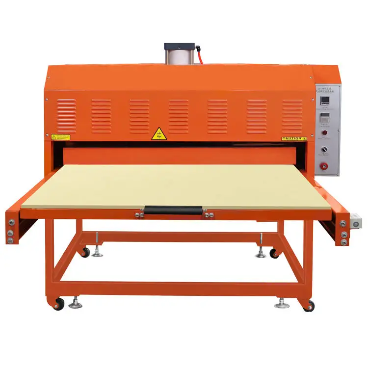 Tek istasyon masa araba süblimasyon transfer pnömatik geniş geniş format 80x100 ısı basın makinesi için teflon levha kumaş