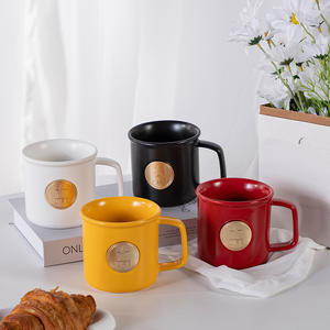 Nodic 14oz taza de té personalizada creativa logotipo personalizado regalo promocional de lujo taza de <span class=keywords><strong>café</strong></span> de cerámica esmaltada con hoja de cobre - Product Image 3