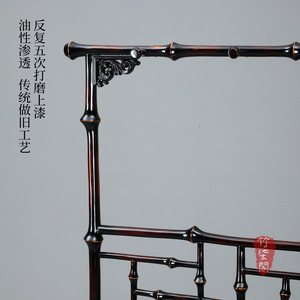 Bamboo <b>Clothes</b> <b>Rack</b> Chinese Style Floor Standing Rectangular Lacquered Bamboo Bedroom Hanfu Hanger Clothing Organizer - Product Image 2