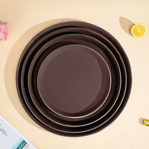 Vassoi per Servizio Alimentare Rotondi e Rettangolari in Plastica Temperata Antiscivolo Rinforzata per Hotel e Ristoranti Commerciali - Product Image 3