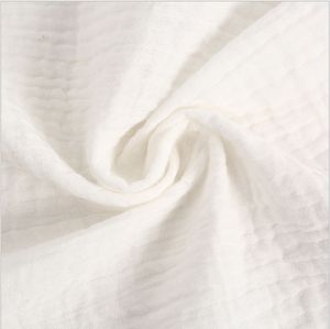 Haute qualité 100% coton froissé mousseline plaine gaze tissu pour pyjamas vêtements langes artisanat garçons jouets - Product Image 4