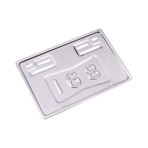 Portatarga in Acciaio Inox per Auto e Moto OLIVER, Vassoio Portatarga Placcato Blu - Product Image 6