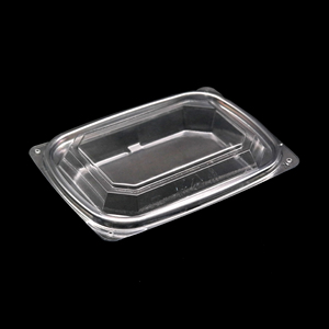 Couvercle de boîte alimentaire rectangulaire en PET transparent, couvercle de boîte à emporter en PET, couvercle de stockage étanche 150x110mm - Product Image 5