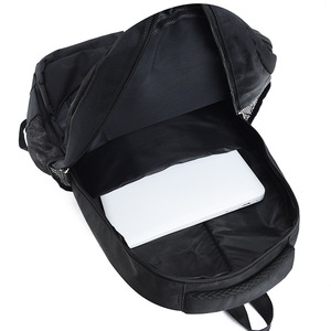 Laptop <b>Backpack</b> Large Capacity 16 Inches Business Travel Men's Shoulder Straps Solid Color <b>Black</b> - Product Image 3