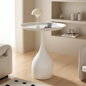 Coffee Modern Furniture <b>Sofa</b> Living Room Iron Art Light Luxury Marble Vintage Round Metal Side <b>Table</b> Bedroom - Product Image 3