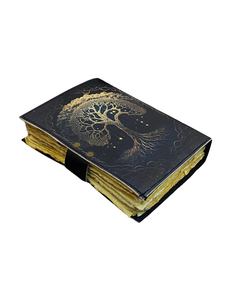 Carnet Grimoire en Cuir Arbre de Vie Fait Main Vintage Gaufré avec Pages Blanches pour Écriture, Dessin, Esquisse et Notes - Product Image 4