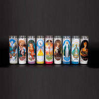 Bougie pilier en cire de soja, 7 jours de combustion, bougies votives religieuses pour la prière, couleur personnalisée, faites à la main, Noël, Pâques