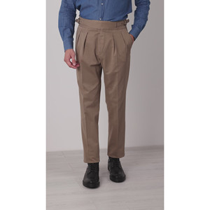 Pantalones Chinos de Algodón y Modal Beige para Otoño e Invierno - Product Image 5