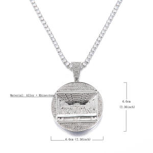 Duyizhao <span class=keywords><strong>2022</strong></span> Nouveauté Pendentif La Cène en Or, Bijoux Hip Hop en Alliage Sertis de Diamants pour Hommes, Vente Directe Usine - Product Image 6