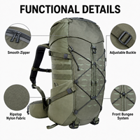 Sac à dos de randonnée robuste 25L, compact et fonctionnel, avec système de dos suspendu