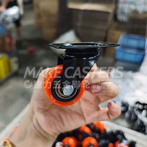 1,5 "2" 2,5 "3" 4 "5" Zoll Schraube M8 M10 M12 PVC Rollen Räder Industrie PP Schwarz Orange Regal Wagen Drehs chloss OEM LOGO anpassen - Product Image 5