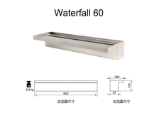 Fuente de agua de acero inoxidable para uso en exteriores, fuente de pared de cascada hecha a medida para interior
