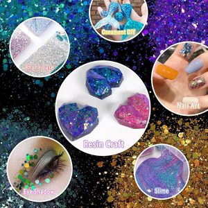 Wholesale 16‑Color Chameleon Chunky PET Glitter Color‑Shift <b>Sequins</b> For Nail <b>Art</b> Epoxy Resin DIY Craft Eyeshadow Decoration - Product Image 3