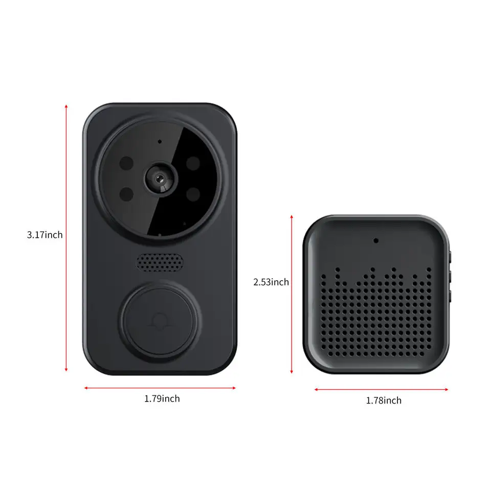 Tuya WIFI Doorbell Ring Video Wireless Intercom Doorbell Home Security Two-Way Audio Camera Smart Doorbell