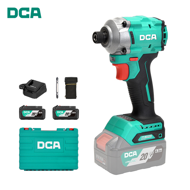 Smart-loosen Cordless Brushless Impact Driver 20v 580W High Quality DCA 198N.m 3-speed Adjustment