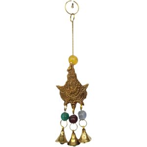 Tentures murales perlées multicolores faites à la main cloche en laiton Ganesha pour la décoration de la maison chaîne suspendue de porte pour la maison à des fins de cadeaux - Product Image 1