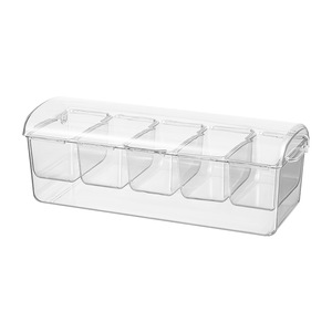 Multi Functional Transparent Salad Plate With Lid Rectangle Food Storage Container For Picnic Vegetable Compartment - Product Image 4