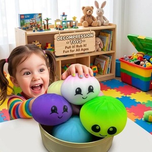 Juguete Blandito de Material TPR de 85mm con Forma de Pan al Vapor - Juguete Antiestrés para Niños para Aliviar el Estrés y la Emoción - Product Image 1