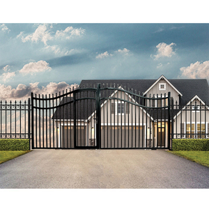 Modern Front Entry Steel <strong>Gate</strong> Flower Design Small <strong>Arched</strong> Wrought Iron <strong>Garden</strong> <strong>Gates</strong> for Home - Product Image 5
