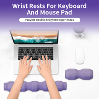 Grosir ergonomis kustom Keyboard memori busa Mouse Pad bantal dukungan Pad pergelangan tangan dukungan mekanik sayap pergelangan tangan sandaran Mouse Pad