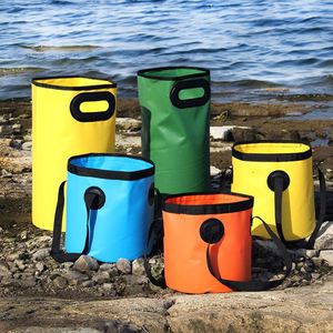 Cubo Plegable para Lavar de 10L de Capacidad para Camping y Pesca al Aire Libre, Material PVC 600D, Suministro Directo de Fábrica - Product Image 4