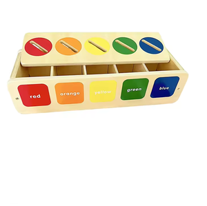 Puzzle de tri en bois naturel, boîte multifonctionnelle, jouets assortis, matériel Montessori, jouets en bois didactiques pour enfants et bébés - Product Image 1