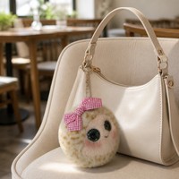 Peluche mignonne à pois avec nœud, jouet en peluche doux et brillant en vison synthétique, 13 cm, anti-stress à presser, cadeau pour filles et enfants