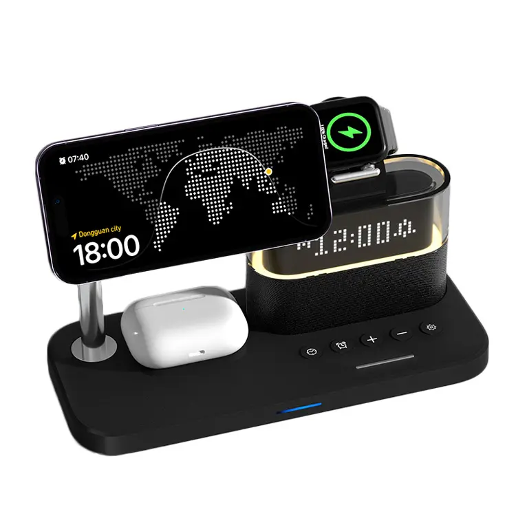 Station De Charge 3 En 1 De Telefoon Draagbare Magnetische Oplader Ddesktop Stand Dock Station Oplaadstation Voor Iphone Voor Iwatch