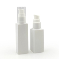 Flacon pompe carré blanc personnalisé de 80 ml pour lotion, sérum, désinfectant pour les mains, lait corporel, fond de teint, crème pour le visage, crème BB