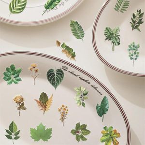 Nhãn dán lá tươi trong suốt Trang trí lá xanh thẩm mỹ Máy tính xách tay, nhãn dán lá chống nước cho trẻ em Quà tặng tiệc tùng - Product Image 2