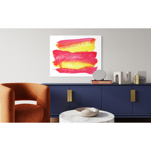 Cuadro de Lona Profesional Más Vendido con Diseño Abstracto en Amarillo y Rojo para Arte Moderno de Oficina - Product Image 4
