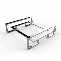 Table basse moderne et écologique avec plateau en acier inoxydable pour hôtel et salon - Vente de meubles