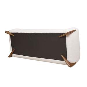 DB Alpine 90,5 \ "Sherpa Convertible Sofá seccional Marfil Blanco Boucle Juego extensible de 3 plazas para sala de estar Muebles para el hogar - Product Image 3