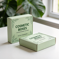 Boîte à cosmétiques personnalisée imprimée numériquement en vert menthe, expédition rapide en 72h, boîte d'abonnement en carton imperméable