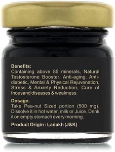 Résine de Shilajit Pur de l'Himalaya Haute Puissance Qualité Alimentaire pour Hommes et Femmes – Énergie et Soutien Immunitaire – Plus de 85 Oligo-éléments et Acide Fulvique - Product Image 4