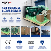Moteur diesel industriel SCDC Weichai WP10B216E201 d'origine, 216 kW, 1800 tr/min, 6 cylindres en ligne, cylindrée 9,7 L, pompe à eau, refroidissement par air