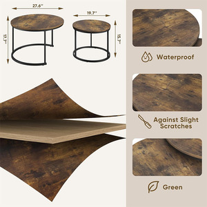 Tavolino da Caffè Moderno Personalizzato con Struttura in Ferro, Ecologico e Durevole, di <span class=keywords><strong>Piccole</strong></span> <span class=keywords><strong>Dimensioni</strong></span>, Semplice e Lussuoso, in Legno Massello per Arredamento <span class=keywords><strong>Soggiorno</strong></span> - Product Image 5