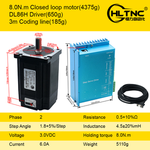 มอเตอร์สเต็ปเปอร์แบบวงปิด Nema 34 4nm 8.5nm 12nm และชุดมอเตอร์สเต็ปเปอร์แบบวงปิด Nema 34 รุ่น DL86H - Product Image 5