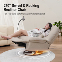 Chaise de canapé de massage relax de style paresseux de luxe de haute qualité Chaises de canapé inclinables pivotantes et à bascule à 270 ° avec massage