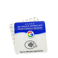 Plaque autocollante en acrylique étanche NFC RFID haute fréquence avec carte de lecture et d'écriture pour code QR de commentaires Google