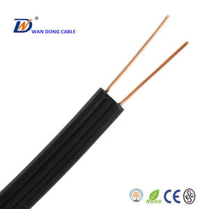 2 Core Flat Twist 0,8mm 1,0mm <span class=keywords><strong>cable</strong></span> de teléfono al aire libre <span class=keywords><strong>cable</strong></span> de teléfono subterráneo <span class=keywords><strong>Cable</strong></span> de caída en telecomunicaciones - Product Image 2