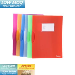 アソートカラー プラスチックファイルフォルダ - A4/レターサイズ、ネームタグポケット付き |   丈夫なスナップ留め式ドキュメントオーガナイザー - Product Image 1