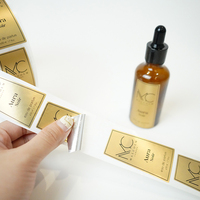 Étiquette personnalisée imperméable en BOPP finition mate pour flacon d'huiles essentielles, étiquette privée pour flacon compte-gouttes cosmétique