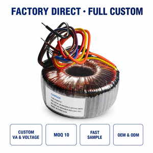 Transformateur de puissance toroïdal 50-0-50V 70-0-70V 300W 400W 500W 1000W pour onduleurs et amplificateurs – Applications multiples, transformateurs personnalisés - Product Image 1