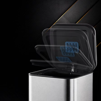 ELPHECO Poubelle Intelligente à Capteur Écologique et Économe en Énergie pour Cuisine Domestique avec Couvercle en Acier Inoxydable Grande Capacité