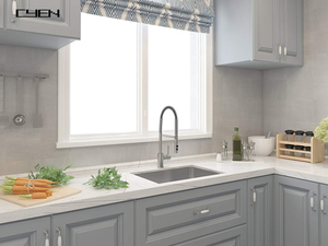 Cyen mới đến sang trọng đa chức năng kéo ra dòng kéo xuống và vòi phun Nhà bếp Vòi bếp trong nickle chải - Product Image 4