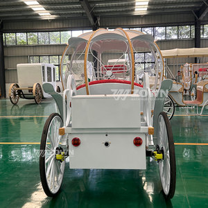Carruaje eléctrico blanco de Cenicienta para sesiones de fotos de bodas y excursiones turísticas en lugares escénicos - Product Image 3