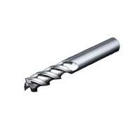 DARUISIKE D4 Fraise à queue carrée monobloc en carbure de tungstène cémenté, revêtement TiAISiN, OEM, 3 cannelures, Hrc55