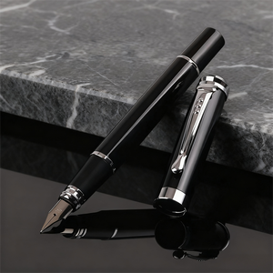 Stylo plume d'affaires en métal de haute qualité de luxe avec logo stylo de calligraphie pour hommes stylo personnalisé pour cadeaux promotionnels d'entreprise - Product Image 1