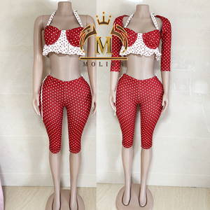 <span class=keywords><strong>Abbigliamento</strong></span> <span class=keywords><strong>donna</strong></span> firmato abiti Casual da <span class=keywords><strong>donna</strong></span> Slim Print Crop Top Jacket con Leggings completi da due pezzi completi da <span class=keywords><strong>donna</strong></span> per il tempo libero - Product Image 2